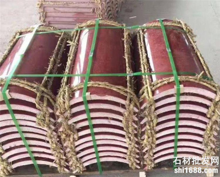 中国红弧形板石材加工