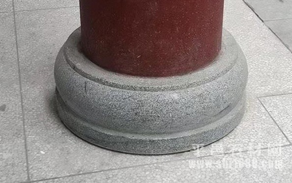 芝麻白柱脚石，圆柱柱墩石样式