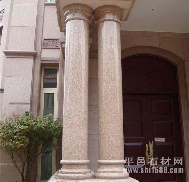 门厅光面圆柱加工，大理石圆柱定制